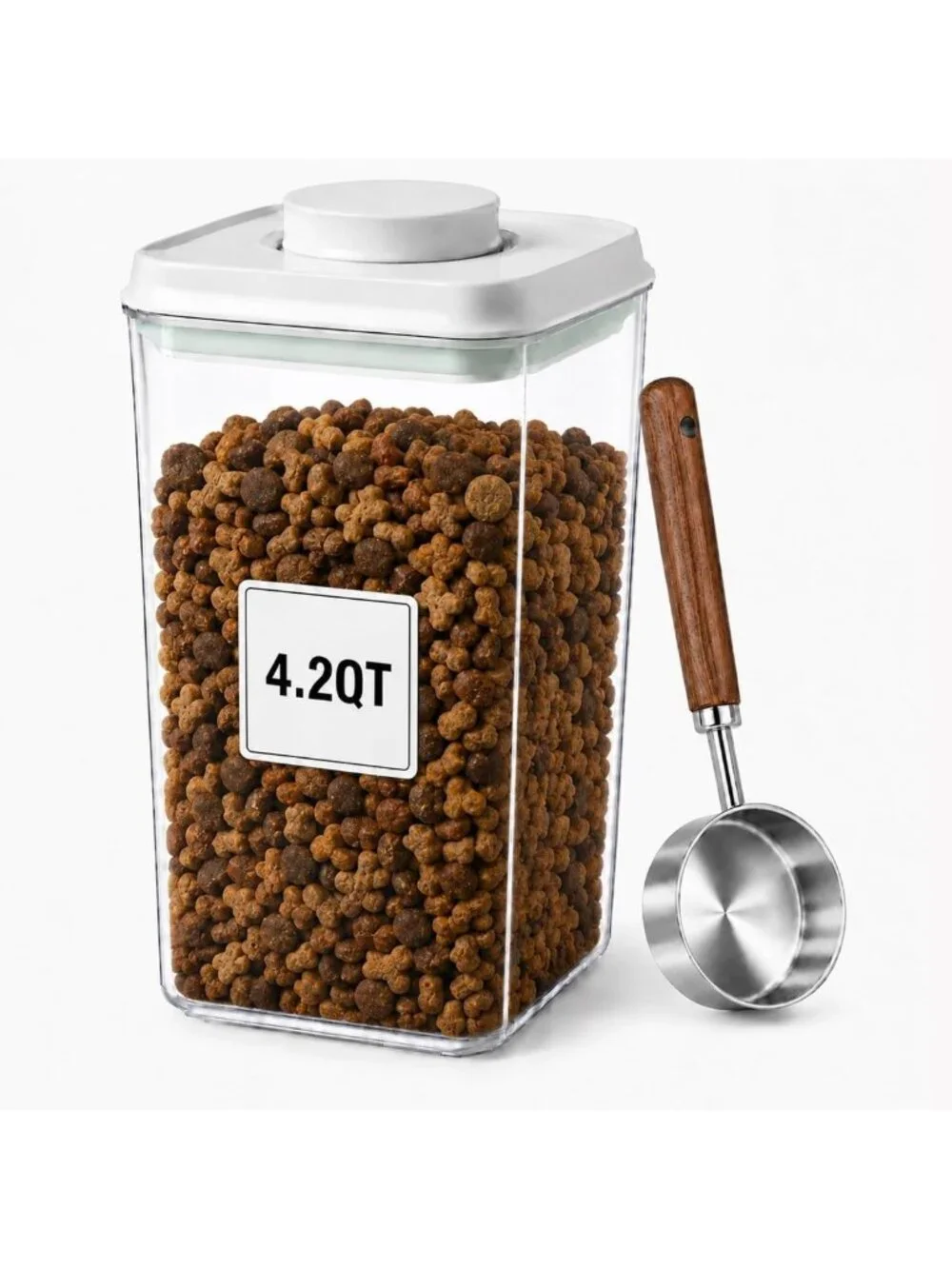 Airtight Pet Food Storage Container - 4.2Qt Jar with Lid & Scoop | BPA-Free